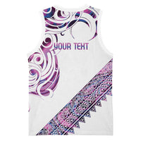 Mawhero Paua shell Kowhaiwhai Taniko Personalised Basketball Jersey Turtle Tattoo Maori Tribal Style LT9 - Polynesian Pride