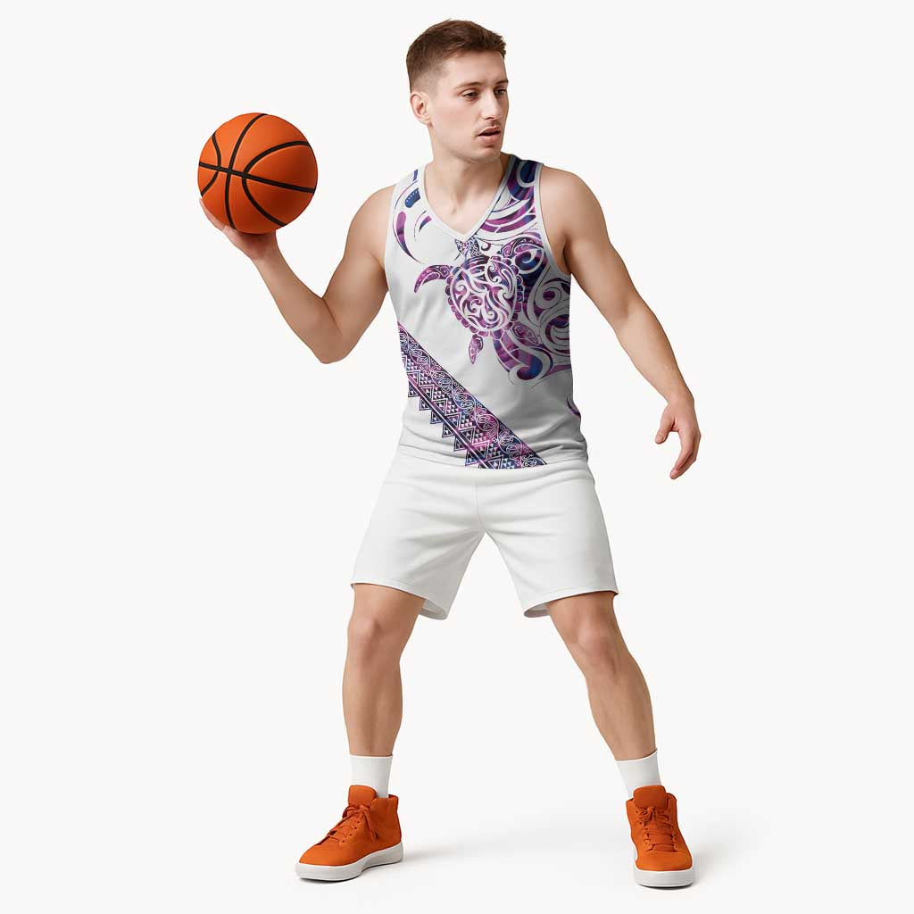 Mawhero Paua shell Kowhaiwhai Taniko Personalised Basketball Jersey Turtle Tattoo Maori Tribal Style LT9 - Polynesian Pride