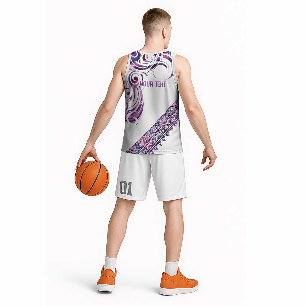 Mawhero Paua shell Kowhaiwhai Taniko Personalised Basketball Jersey Turtle Tattoo Maori Tribal Style LT9 - Polynesian Pride