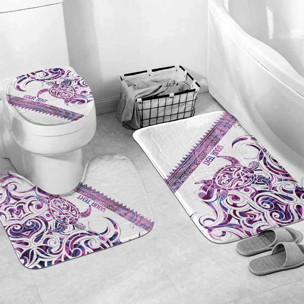 Mawhero Paua shell Kowhaiwhai Taniko Personalised Bathroom Set Turtle Tattoo Maori Tribal Style