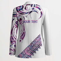 Mawhero Paua shell Kowhaiwhai Taniko Personalised Blazer Turtle Tattoo Maori Tribal Style