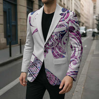 Mawhero Paua shell Kowhaiwhai Taniko Personalised Blazer Turtle Tattoo Maori Tribal Style