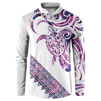 Mawhero Paua shell Kowhaiwhai Taniko Personalised Button Sweatshirt Turtle Tattoo Maori Tribal Style