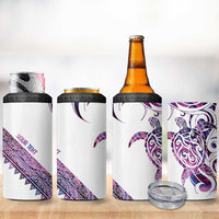 Mawhero Paua shell Kowhaiwhai Taniko Personalised 4 in 1 Can Cooler Tumbler Turtle Tattoo Maori Tribal Style LT9 - Polynesian Pride