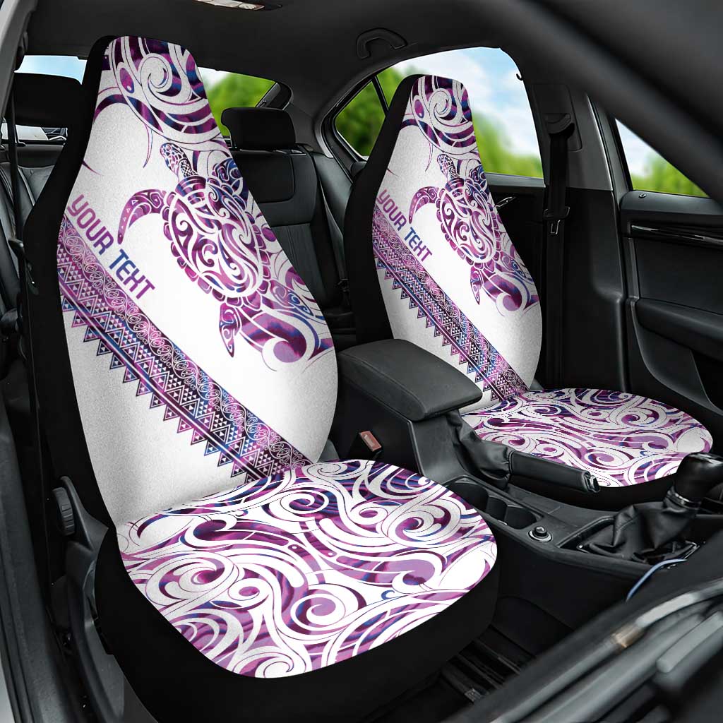 Mawhero Paua shell Kowhaiwhai Taniko Personalised Car Seat Cover Turtle Tattoo Maori Tribal Style LT9 One Size Pink - Polynesian Pride