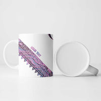 Mawhero Paua shell Kowhaiwhai Taniko Personalised Ceramic Mug Turtle Tattoo Maori Tribal Style