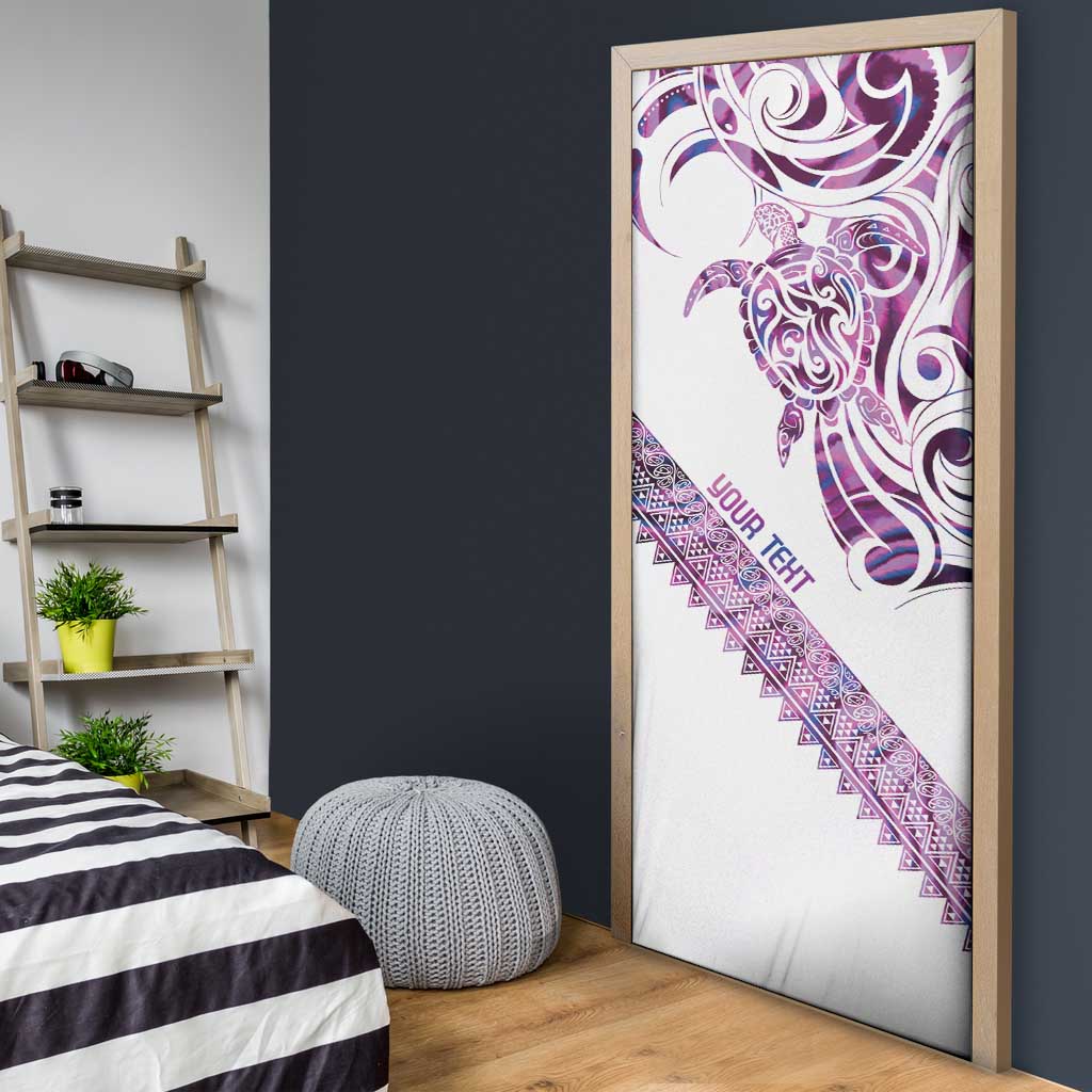 Mawhero Paua shell Kowhaiwhai Taniko Personalised Door Cover Turtle Tattoo Maori Tribal Style LT9 - Polynesian Pride