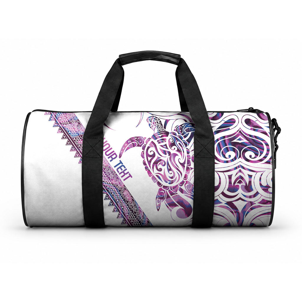 Mawhero Paua shell Kowhaiwhai Taniko Personalised Duffle Bag Turtle Tattoo Maori Tribal Style LT9 One size Pink - Polynesian Pride