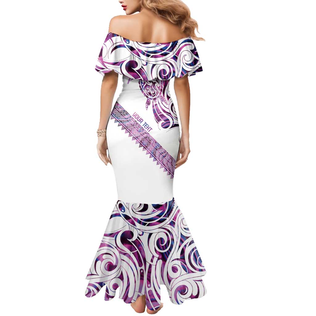 Mawhero Paua shell Kowhaiwhai Taniko Personalised Family Matching Mermaid Dress and Hawaiian Shirt Turtle Tattoo Maori Tribal Style LT9 - Polynesian Pride