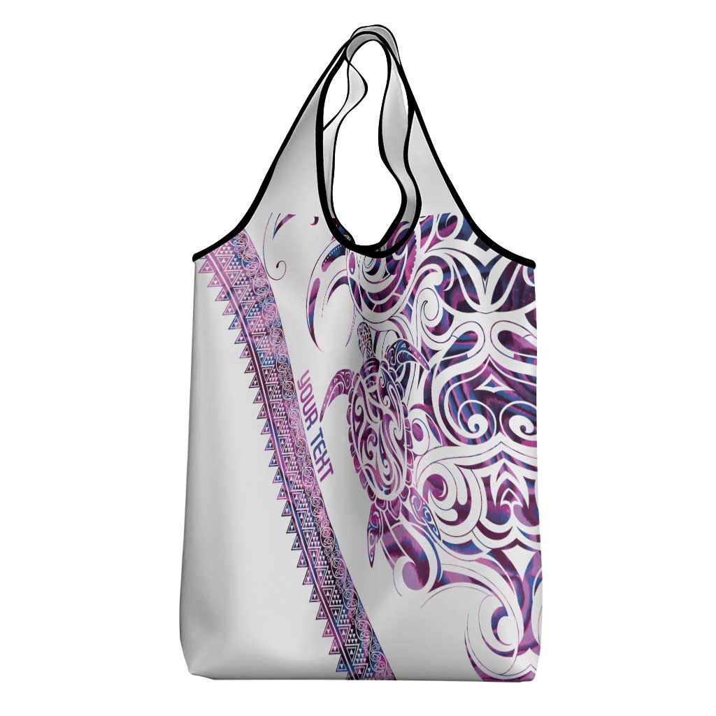 Mawhero Paua shell Kowhaiwhai Taniko Personalised Grocery Bag Turtle Tattoo Maori Tribal Style LT9 - Polynesian Pride