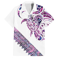 Mawhero Paua shell Kowhaiwhai Taniko Personalised Hawaiian Shirt Turtle Tattoo Maori Tribal Style LT9 Pink - Polynesian Pride
