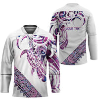 Mawhero Paua shell Kowhaiwhai Taniko Personalised Hockey Jersey Turtle Tattoo Maori Tribal Style LT9 - Polynesian Pride