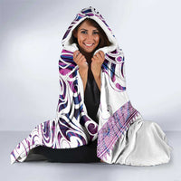 Mawhero Paua shell Kowhaiwhai Taniko Personalised Hooded Blanket Turtle Tattoo Maori Tribal Style LT9 - Polynesian Pride