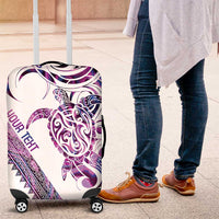 Mawhero Paua shell Kowhaiwhai Taniko Personalised Luggage Cover Turtle Tattoo Maori Tribal Style LT9 Pink - Polynesian Pride