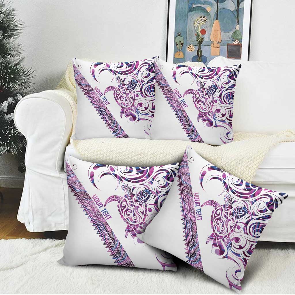Mawhero Paua shell Kowhaiwhai Taniko Personalised Pillow Cover Turtle Tattoo Maori Tribal Style LT9 - Polynesian Pride