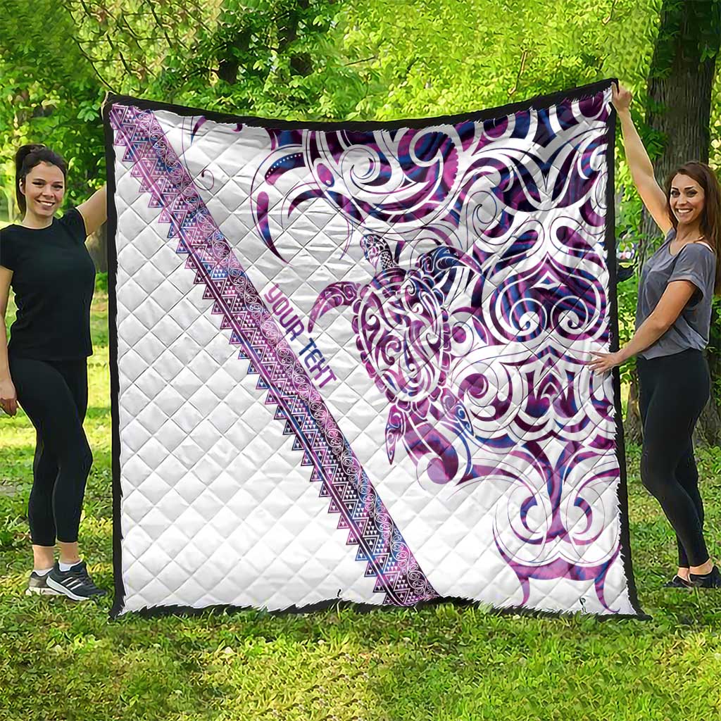 Mawhero Paua shell Kowhaiwhai Taniko Personalised Quilt Turtle Tattoo Maori Tribal Style