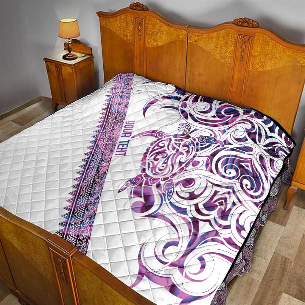 Mawhero Paua shell Kowhaiwhai Taniko Personalised Quilt Turtle Tattoo Maori Tribal Style