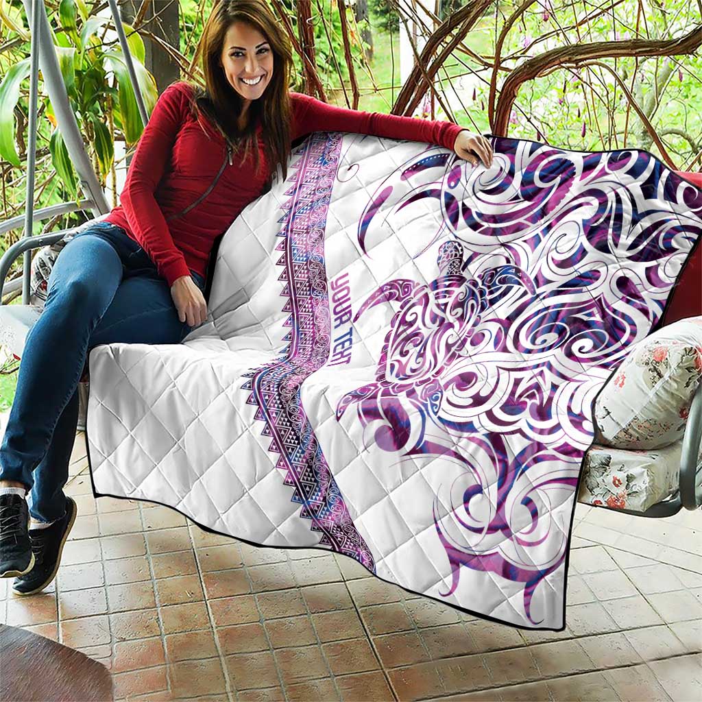 Mawhero Paua shell Kowhaiwhai Taniko Personalised Quilt Turtle Tattoo Maori Tribal Style