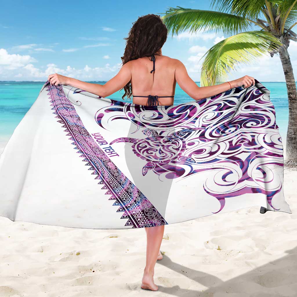 Mawhero Paua shell Kowhaiwhai Taniko Personalised Sarong Turtle Tattoo Maori Tribal Style