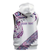 Mawhero Paua shell Kowhaiwhai Taniko Personalised Sleeveless Hoodie Turtle Tattoo Maori Tribal Style LT9 - Polynesian Pride
