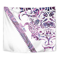 Mawhero Paua shell Kowhaiwhai Taniko Personalised Tapestry Turtle Tattoo Maori Tribal Style LT9 - Polynesian Pride