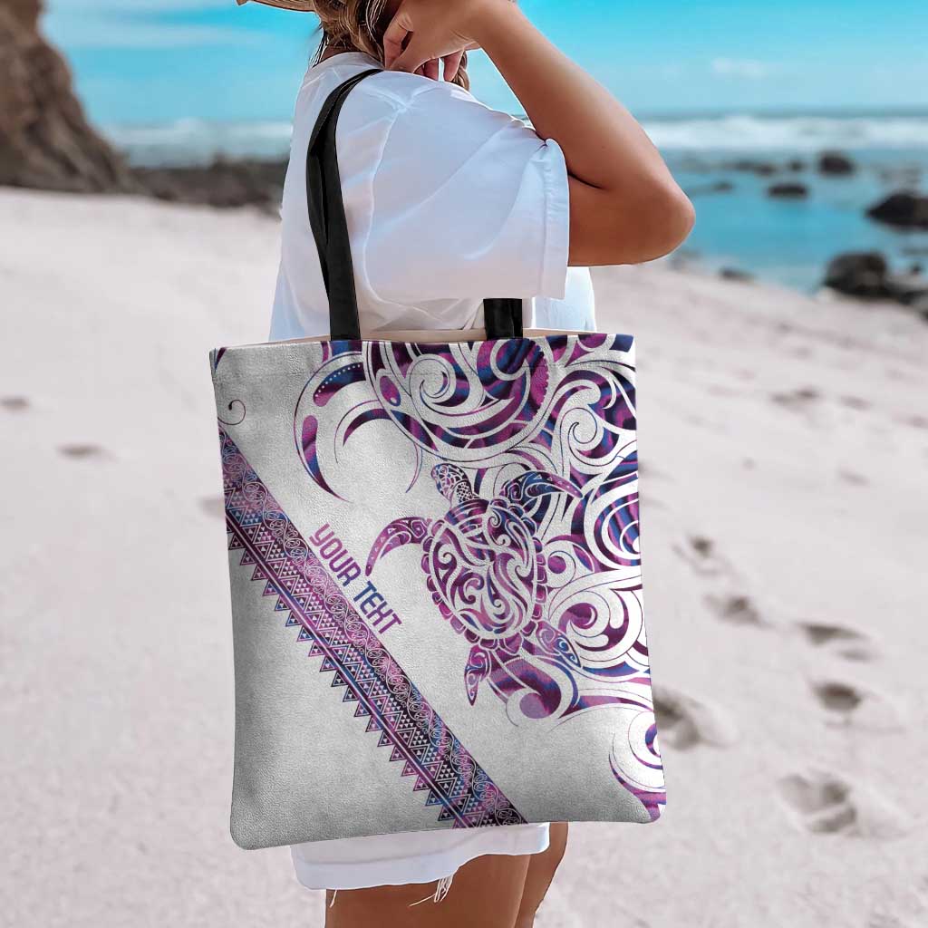 Mawhero Paua shell Kowhaiwhai Taniko Personalised Tote Bag Turtle Tattoo Maori Tribal Style LT9 - Polynesian Pride