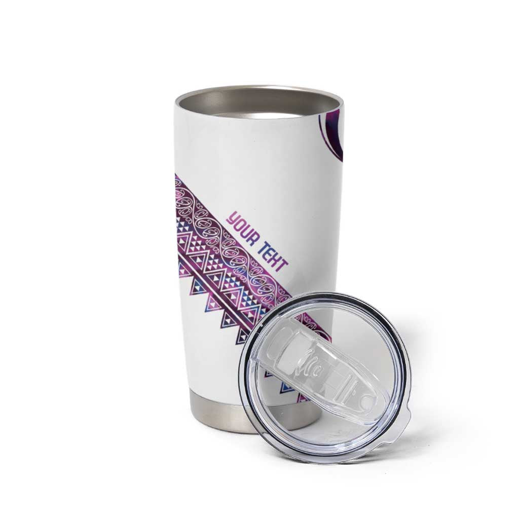 Mawhero Paua shell Kowhaiwhai Taniko Personalised Tumbler Cup Turtle Tattoo Maori Tribal Style LT9 - Polynesian Pride