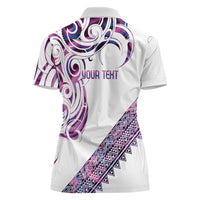Mawhero Paua shell Kowhaiwhai Taniko Personalised Women Polo Shirt Turtle Tattoo Maori Tribal Style LT9 - Polynesian Pride