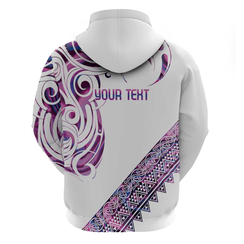 Mawhero Paua shell Kowhaiwhai Taniko Personalised Zip Hoodie Turtle Tattoo Maori Tribal Style LT9 - Polynesian Pride