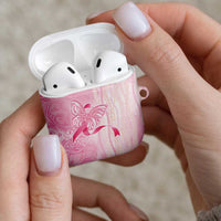 Breast Cancer Awareness AirPods Case Maile Pikake Lokelani Crown Flower Lei Inspired