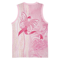 Breast Cancer Awareness Basketball Jersey Maile Pikake Lokelani Crown Flower Lei Inspired LT9 - Polynesian Pride