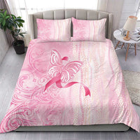 Breast Cancer Awareness Bedding Set Maile Pikake Lokelani Crown Flower Lei Inspired