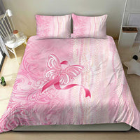 Breast Cancer Awareness Bedding Set Maile Pikake Lokelani Crown Flower Lei Inspired