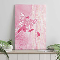 Breast Cancer Awareness Canvas Wall Art Maile Pikake Lokelani Crown Flower Lei Inspired