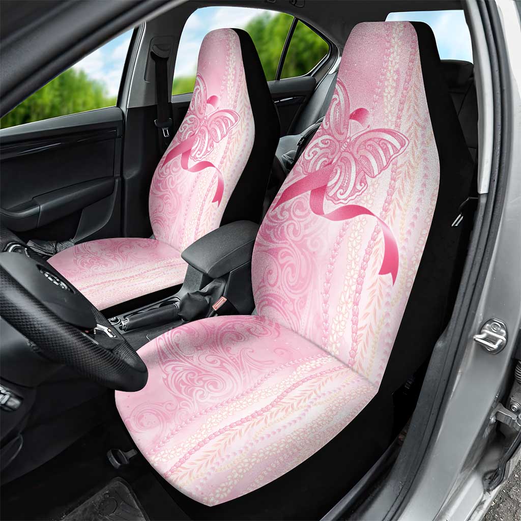 Breast Cancer Awareness Car Seat Cover Maile Pikake Lokelani Crown Flower Lei Inspired LT9 - Polynesian Pride