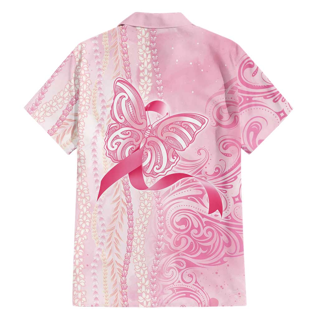 Breast Cancer Awareness Hawaiian Shirt Maile Pikake Lokelani Crown Flower Lei Inspired LT9 - Polynesian Pride