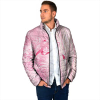 Breast Cancer Awareness Padded Jacket Maile Pikake Lokelani Crown Flower Lei Inspired LT9 - Polynesian Pride
