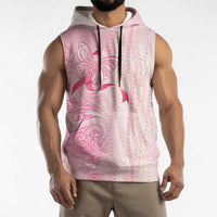 Breast Cancer Awareness Sleeveless Hoodie Maile Pikake Lokelani Crown Flower Lei Inspired LT9 - Polynesian Pride