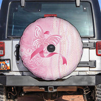 Breast Cancer Awareness Spare Tire Cover Maile Pikake Lokelani Crown Flower Lei Inspired LT9 Pink - Polynesian Pride
