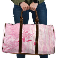 Breast Cancer Awareness Travel Bag Maile Pikake Lokelani Crown Flower Lei Inspired LT9 Pink - Polynesian Pride