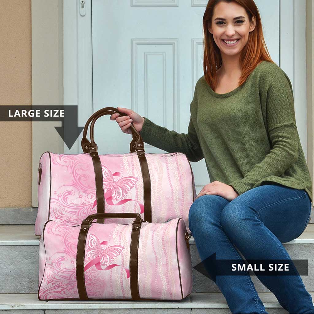 Breast Cancer Awareness Travel Bag Maile Pikake Lokelani Crown Flower Lei Inspired LT9 - Polynesian Pride