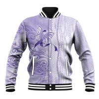 Epilepsy Awareness Baseball Jacket Maile Pikake Lokelani Crown Flower Lei Inspired
