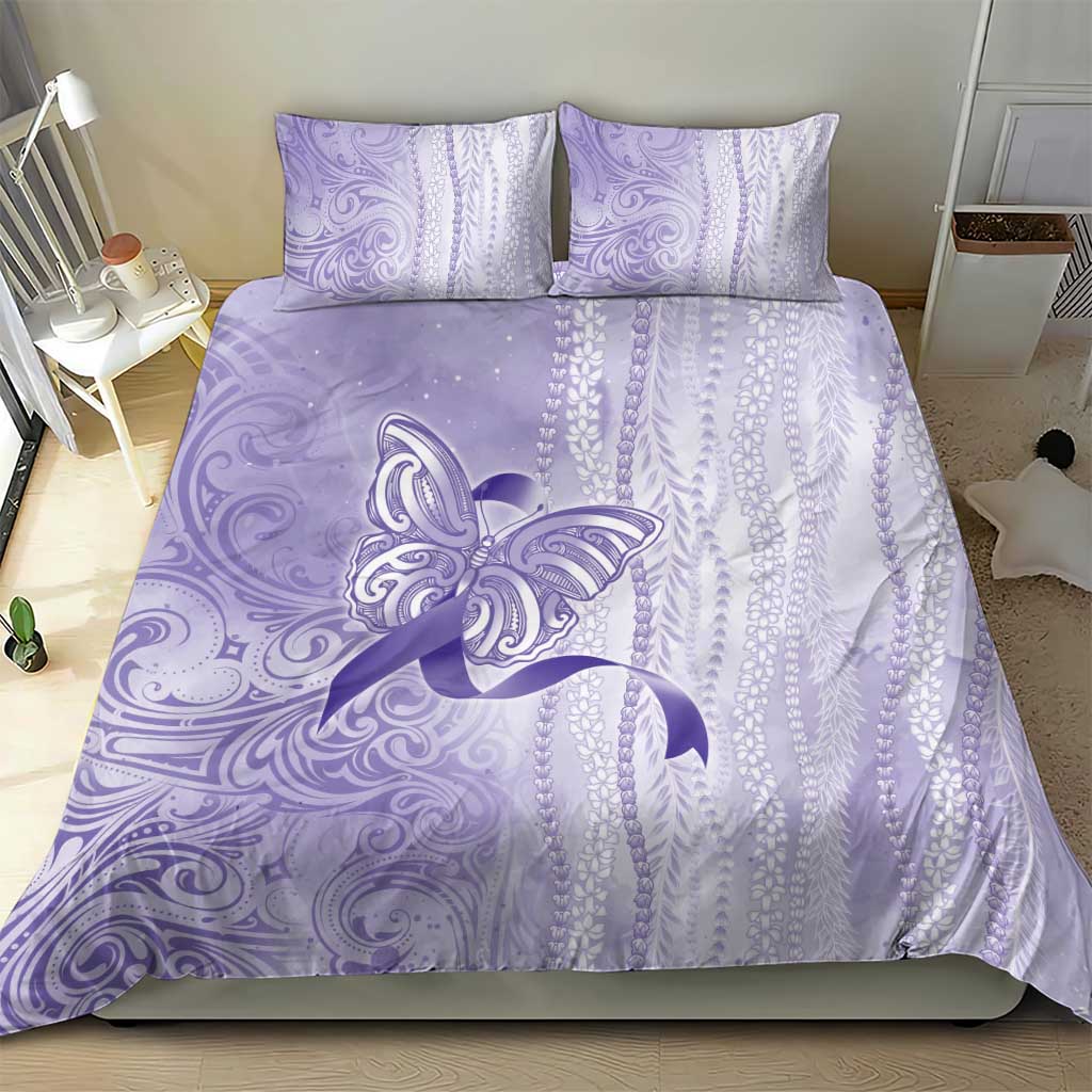 Epilepsy Awareness Bedding Set Maile Pikake Lokelani Crown Flower Lei Inspired