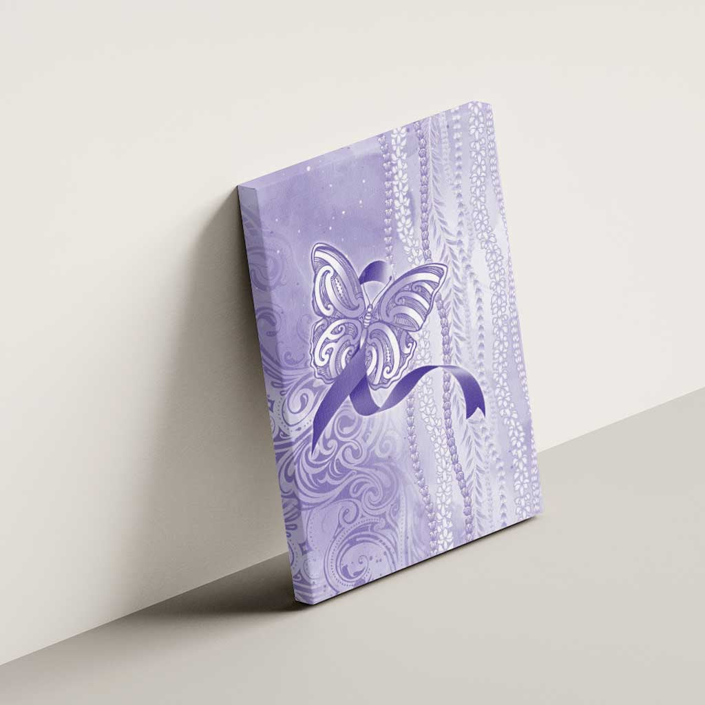 Epilepsy Awareness Canvas Wall Art Maile Pikake Lokelani Crown Flower Lei Inspired