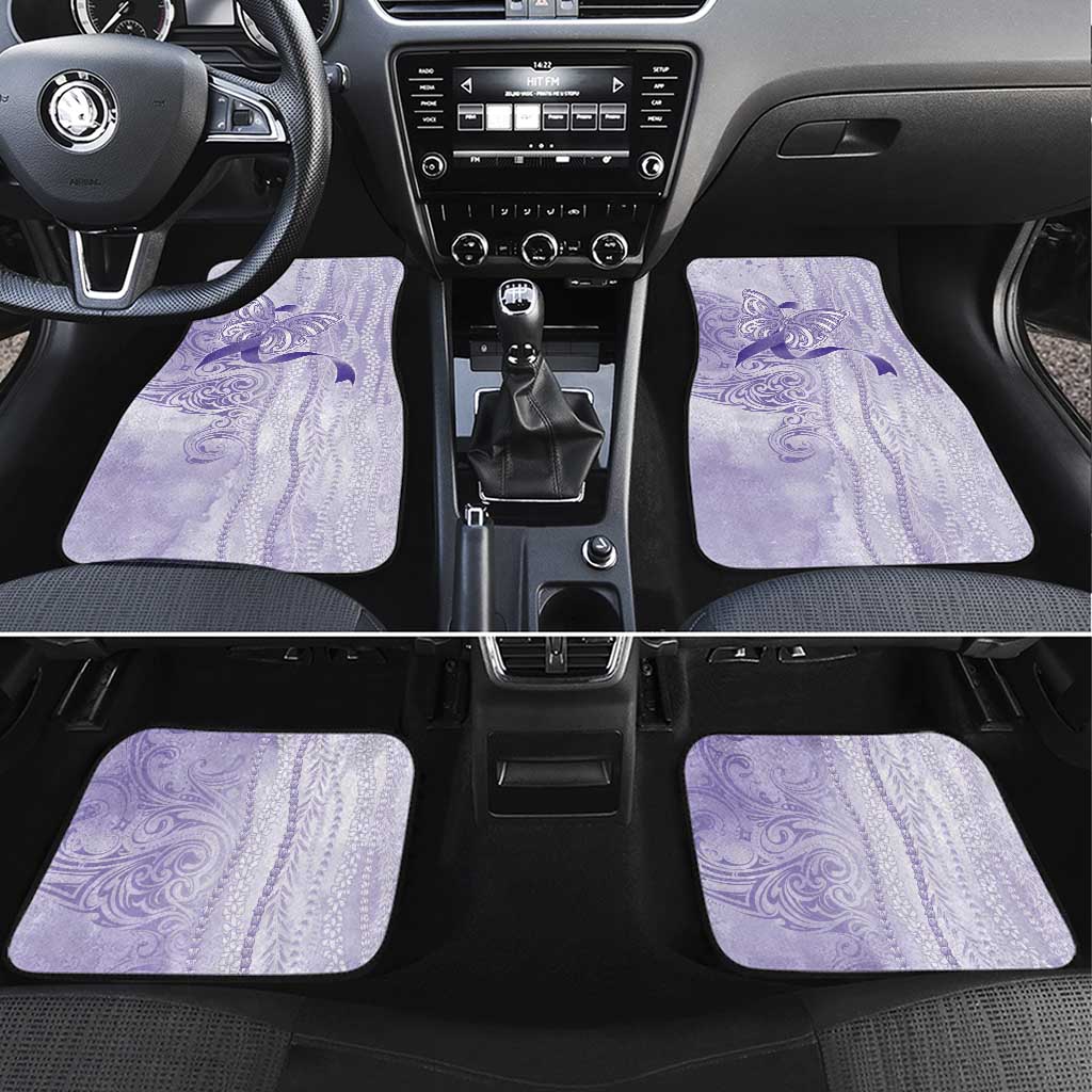 Epilepsy Awareness Car Mats Maile Pikake Lokelani Crown Flower Lei Inspired