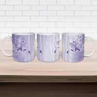 Epilepsy Awareness Ceramic Mug Maile Pikake Lokelani Crown Flower Lei Inspired