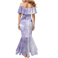 Epilepsy Awareness Family Matching Mermaid Dress and Hawaiian Shirt Maile Pikake Lokelani Crown Flower Lei Inspired LT9 - Polynesian Pride
