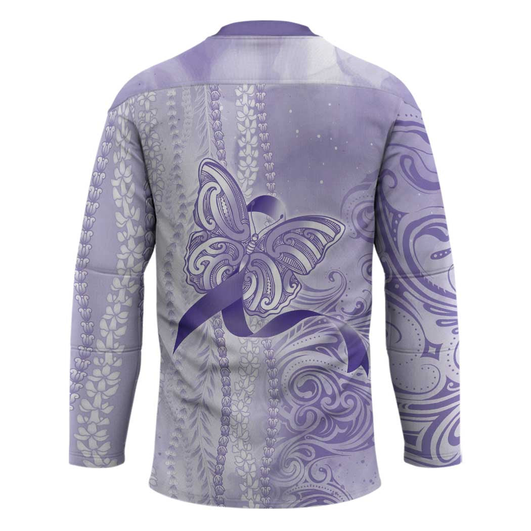 Epilepsy Awareness Hockey Jersey Maile Pikake Lokelani Crown Flower Lei Inspired LT9 - Polynesian Pride
