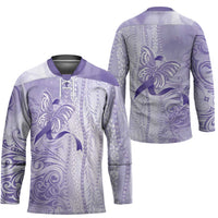Epilepsy Awareness Hockey Jersey Maile Pikake Lokelani Crown Flower Lei Inspired LT9 - Polynesian Pride