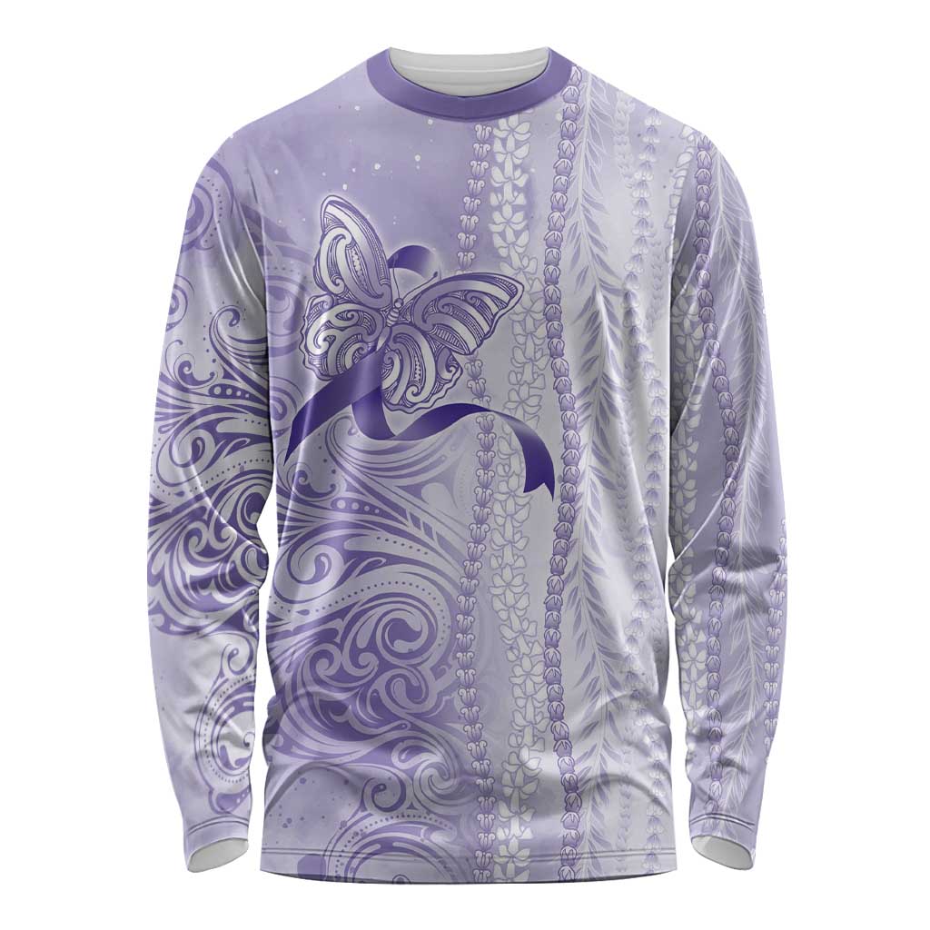 Epilepsy Awareness Long Sleeve Shirt Maile Pikake Lokelani Crown Flower Lei Inspired